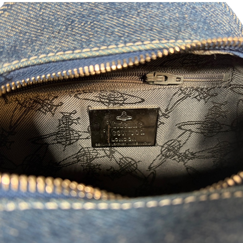 RARE Vivienne Westwood S/S 1992 reprinted Boulle Print Jean Bowler Bag - Picture 3 of 13